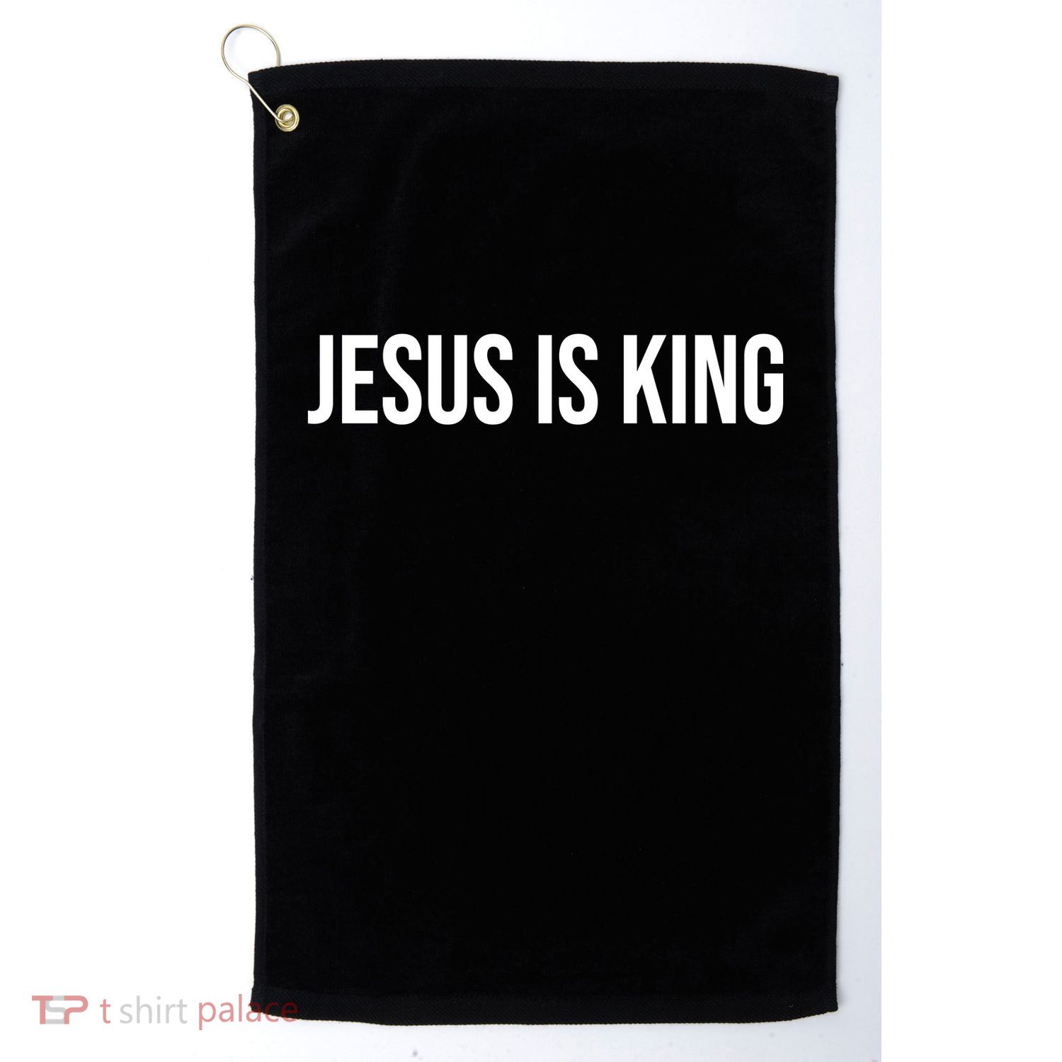 Jesus is King Minimalist Christian Faith Golf Towel