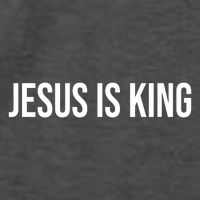 Jesus is King Minimalist Christian Faith Vector Backpack