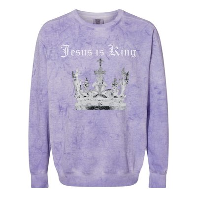 JESUS IS KING Colorblast Crewneck Sweatshirt