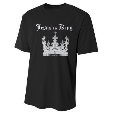 JESUS IS KING Performance Sprint T-Shirt