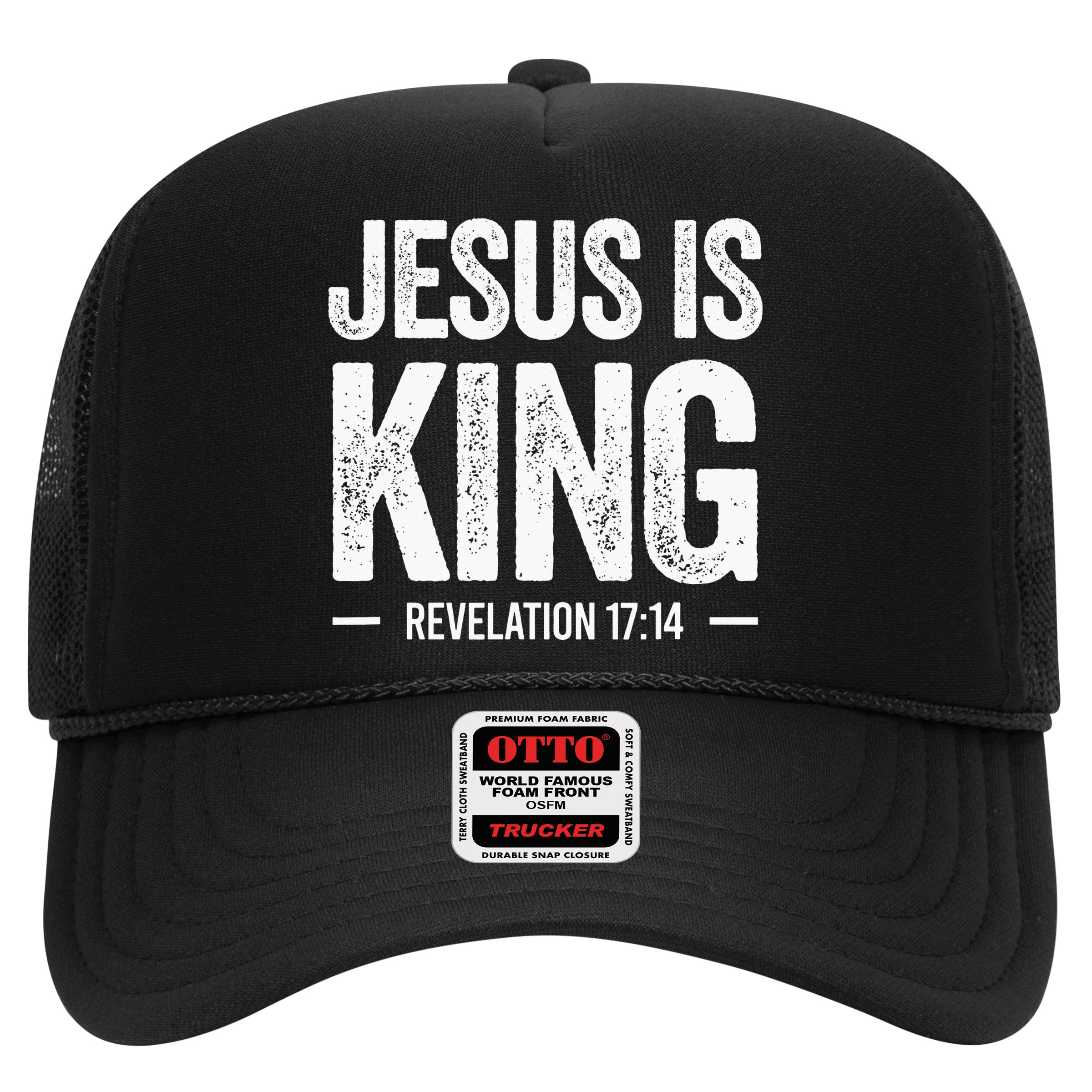 Jesus is King Revelation 1714 Christian Faith Bible Verse Hat