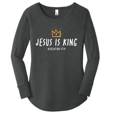 Jesus Is King Christ Is King King Of Kings Lord Of Lords Women's Perfect Tri Tunic Long Sleeve Shirt