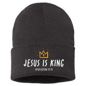 Jesus Is King Christ Is King King Of Kings Lord Of Lords Sustainable Knit Beanie