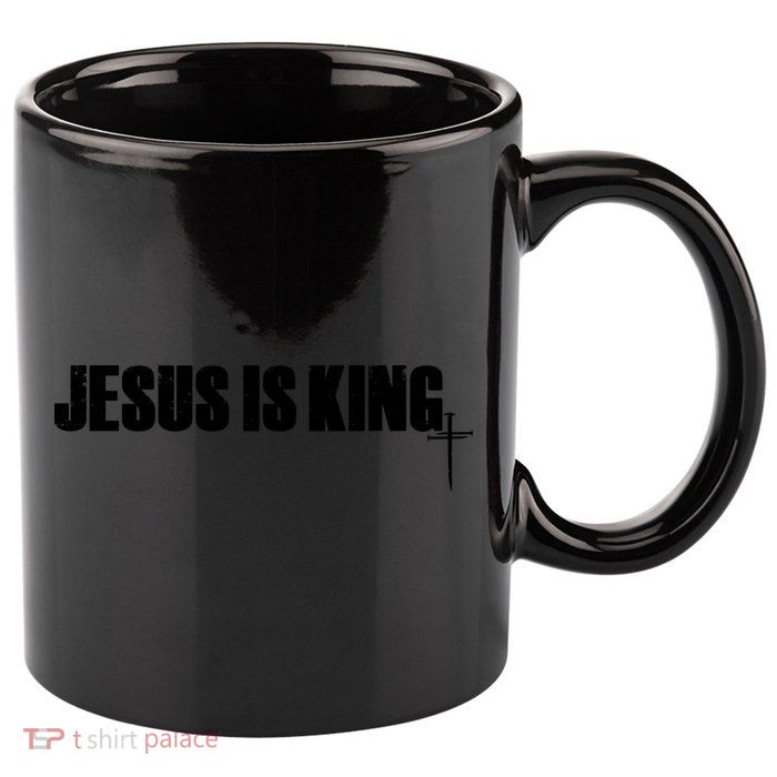 Jesus Is King Simple King Of Kings 3 Nails Cross Redeemed Collection 11oz C Handle Ceramic Mug