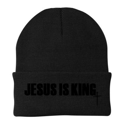 Jesus Is King Simple King Of Kings 3 Nails Cross Redeemed Collection Beanie
