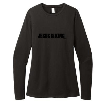 Jesus Is King Simple King Of Kings 3 Nails Cross Redeemed Collection Womens CVC Long Sleeve Shirt