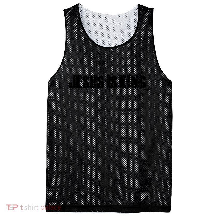 Jesus Is King Simple King Of Kings 3 Nails Cross Redeemed Collection Mesh Reversible Basketball Jersey Tank