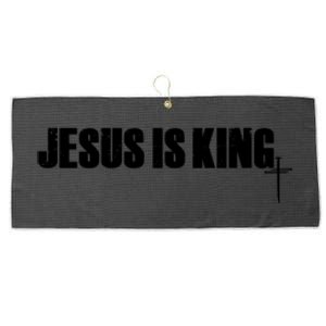 Jesus Is King Simple King Of Kings 3 Nails Cross Redeemed Collection Large Microfiber Waffle Golf Towel