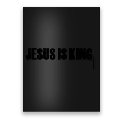 Jesus Is King Simple King Of Kings 3 Nails Cross Redeemed Collection Poster