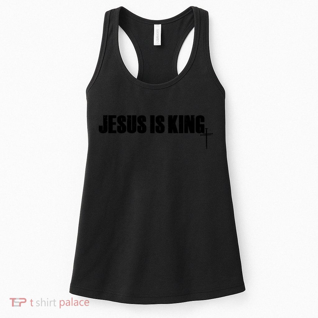 Jesus Is King Simple King Of Kings 3 Nails Cross Redeemed Collection Womens Tank Top