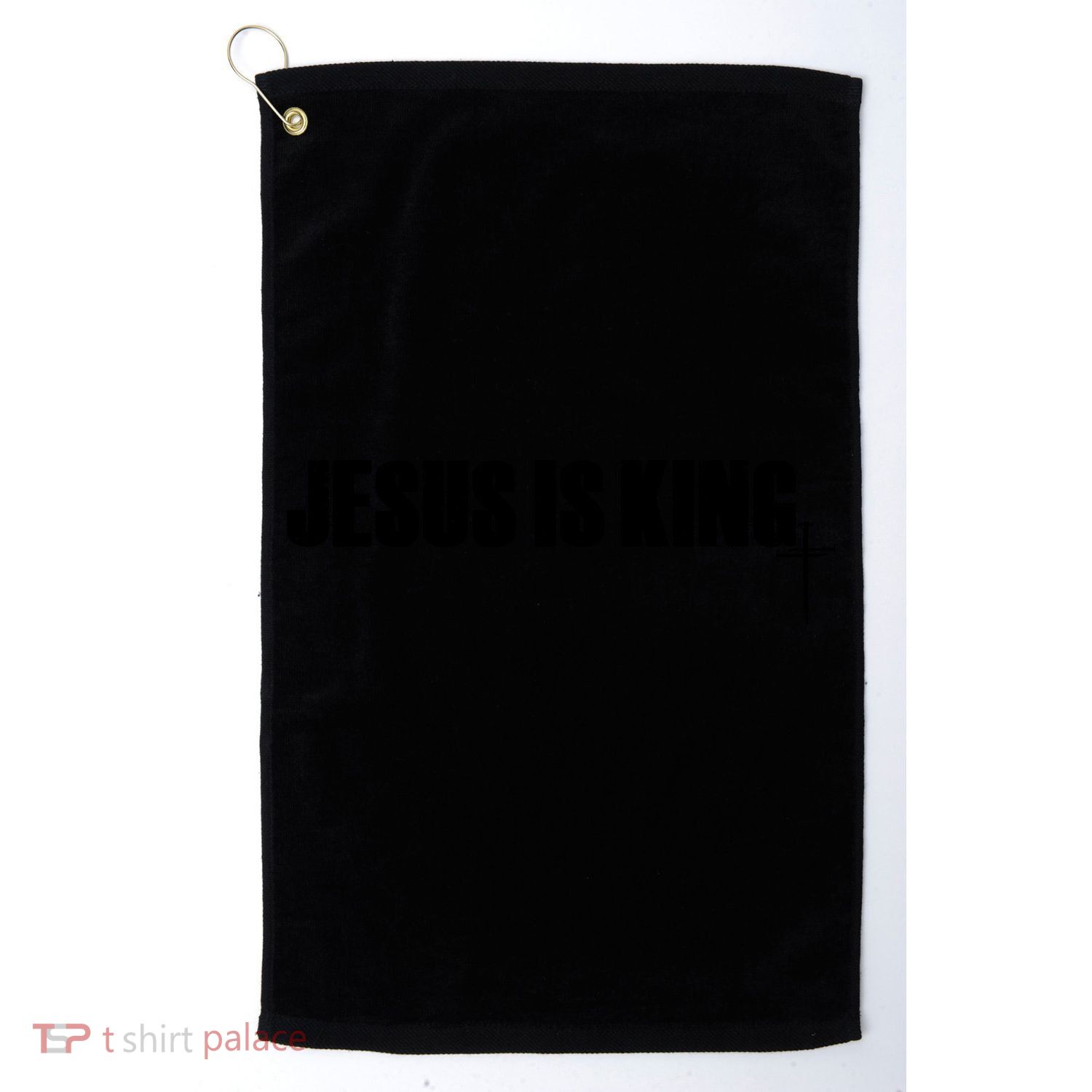 Jesus Is King Simple King Of Kings 3 Nails Cross Redeemed Collection Golf Towel