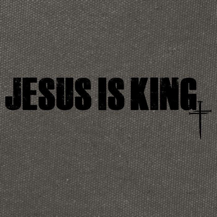 Jesus Is King Simple King Of Kings 3 Nails Cross Redeemed Collection Cotton Canvas Backpack