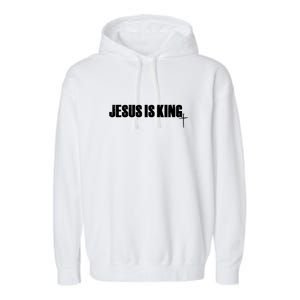 Jesus Is King Simple King Of Kings 3 Nails Cross Redeemed Collection Garment-Dyed Fleece Hoodie