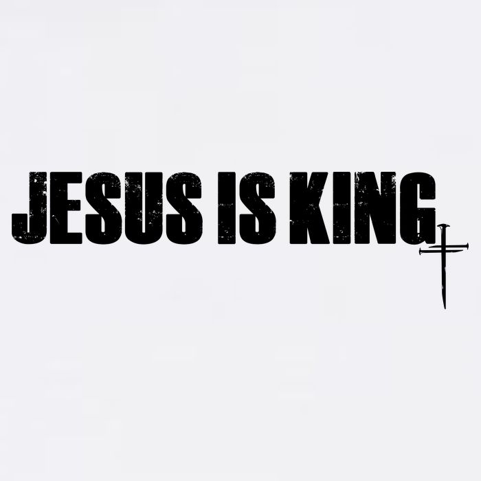 Jesus Is King Simple King Of Kings 3 Nails Cross Redeemed Collection Garment-Dyed Sweatshirt