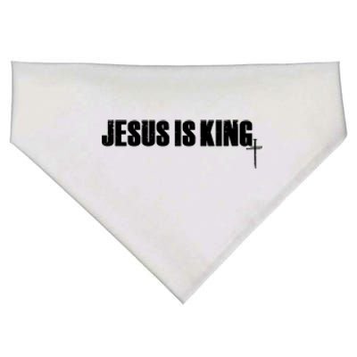 Jesus Is King Simple King Of Kings 3 Nails Cross Redeemed Collection USA-Made Doggie Bandana