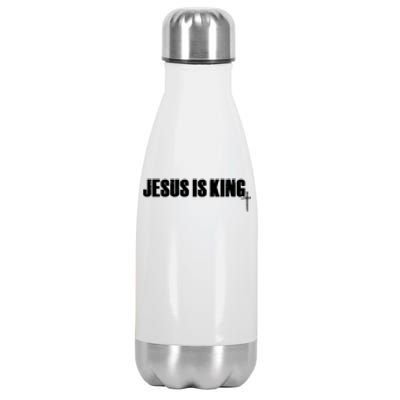 Jesus Is King Simple King Of Kings 3 Nails Cross Redeemed Collection Stainless Steel Insulated Water Bottle