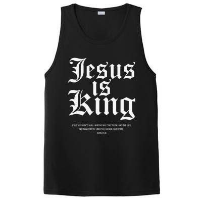 Jesus Is King Christian Faith Gifts Gift PosiCharge Competitor Tank