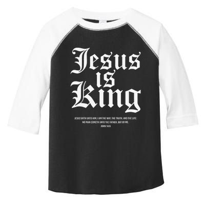Jesus Is King Christian Faith Gifts Gift Toddler Fine Jersey T-Shirt