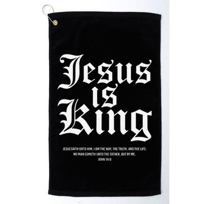 Jesus Is King Christian Faith Gifts Gift Golf Towel