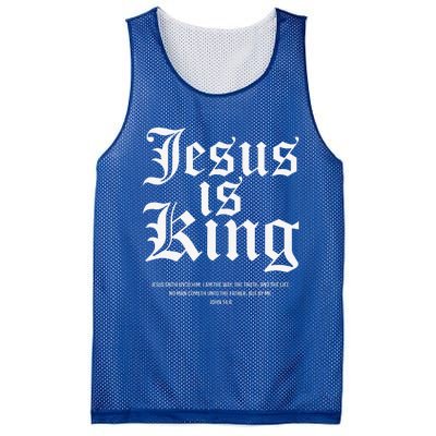 Jesus Is King Christian Faith Gifts Gift Mesh Reversible Basketball Jersey Tank