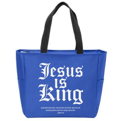 Jesus Is King Christian Faith Gifts Gift Zip Tote Bag
