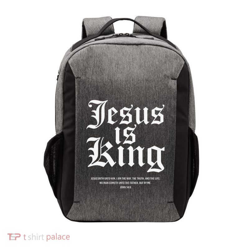 Jesus Is King Christian Faith Gifts Gift Vector Backpack