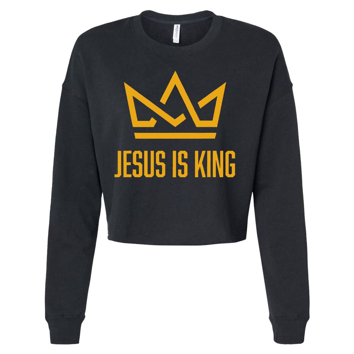 Jesus Is King Christian Faith Gifts Cropped Pullover Crew