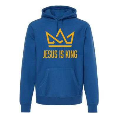 Jesus Is King Christian Faith Gifts Premium Hoodie