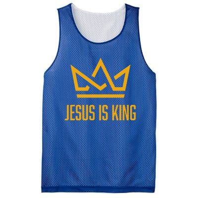 Jesus Is King Christian Faith Gifts Mesh Reversible Basketball Jersey Tank