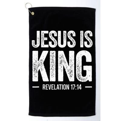 Jesus Is King Revelation 1714 Christian Faith Bible Verse Golf Towel