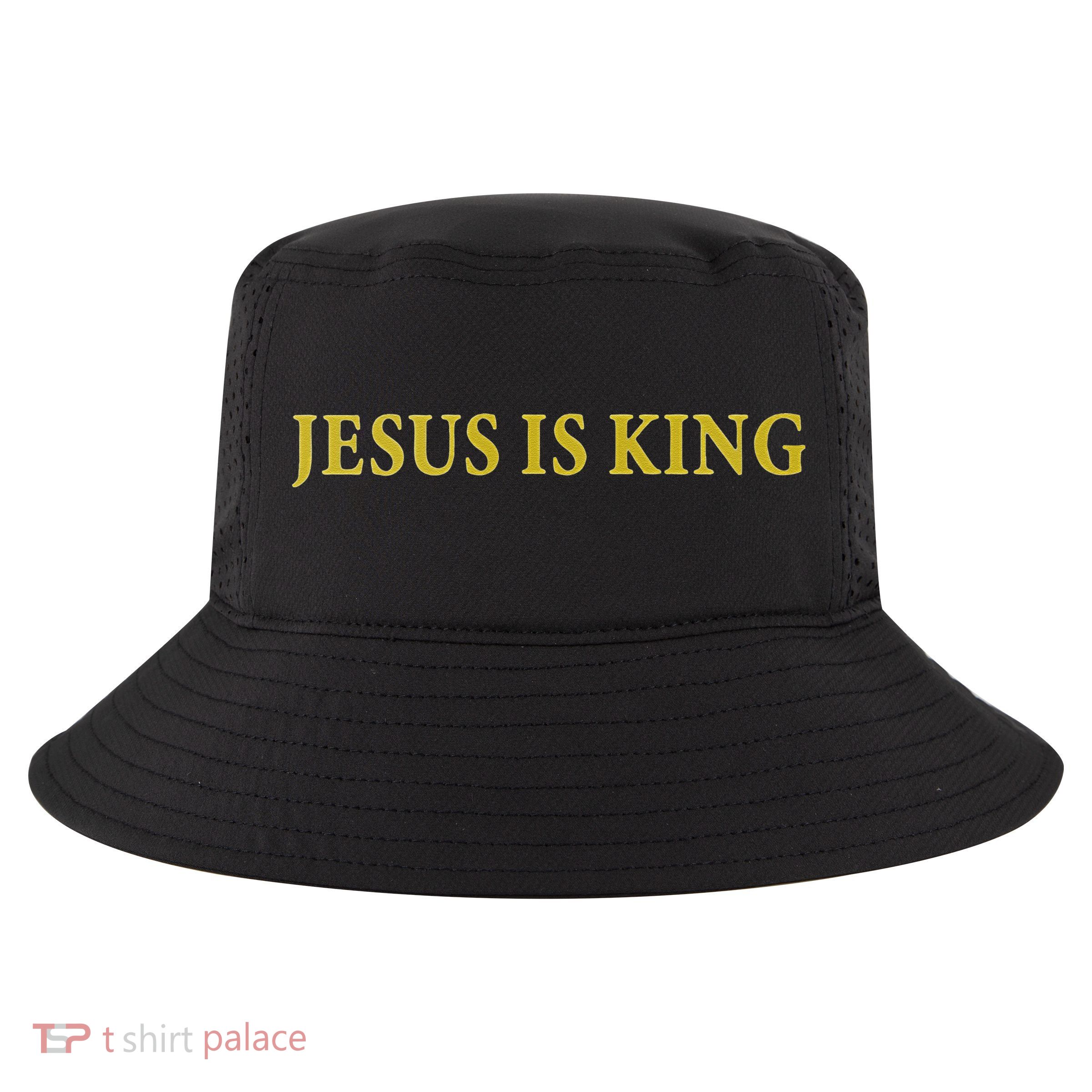 Jesus Is King Christian Gift Cool Comfort Performance Bucket Hat