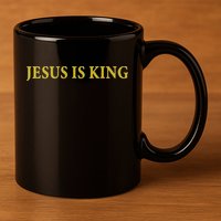 Jesus Is King Christian Gift 11oz C Handle Ceramic Mug