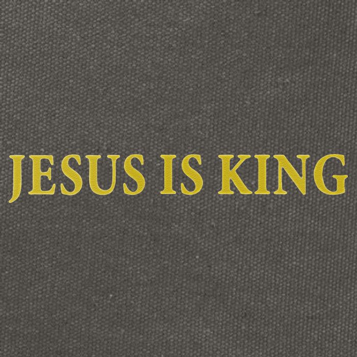 Jesus Is King Christian Gift Cotton Canvas Backpack