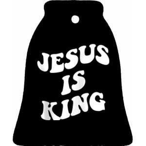 Jesus is king aesthetic trendy Zip Hoodie Ceramic Bell Ornament