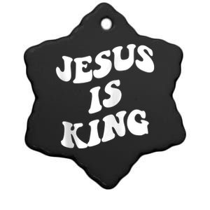 Jesus is king aesthetic trendy Zip Hoodie Ceramic Star Ornament