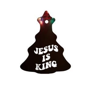 Jesus is king aesthetic trendy Zip Hoodie Ceramic Tree Ornament