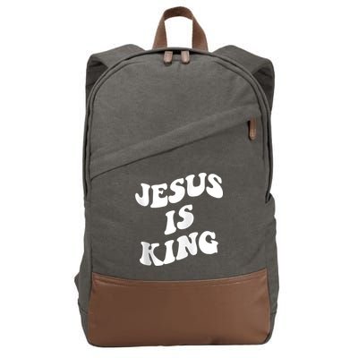 Jesus is king aesthetic trendy Zip Hoodie Cotton Canvas Backpack