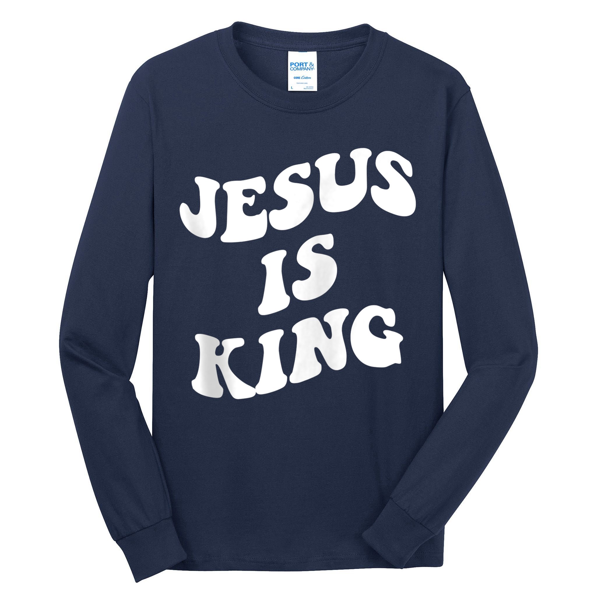 Jesus is king aesthetic trendy Zip Hoodie Tall Long Sleeve T-Shirt