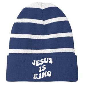 Jesus is king aesthetic trendy Zip Hoodie Striped Beanie with Solid Band