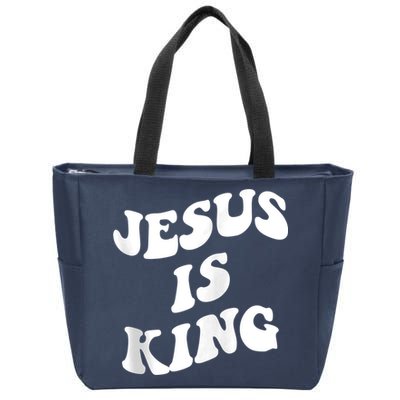 Jesus is king aesthetic trendy Zip Hoodie Zip Tote Bag