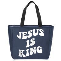 Jesus is king aesthetic trendy Zip Hoodie Zip Tote Bag