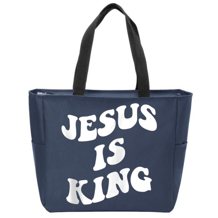 Jesus is king aesthetic trendy Zip Hoodie Zip Tote Bag