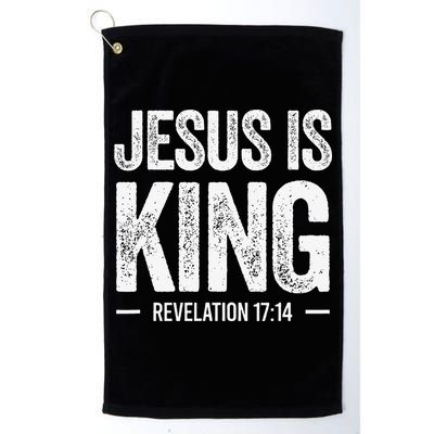 Jesus Is King Revelation 1714 Christian Faith Bible Verse Golf Towel