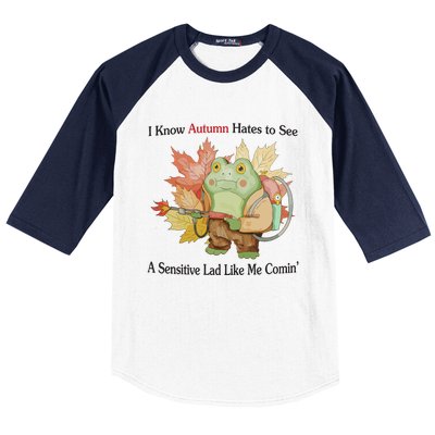 Jmcgg I Know Autumn Hates To See A Sensitive Lad Like Me Comin Baseball Sleeve Shirt