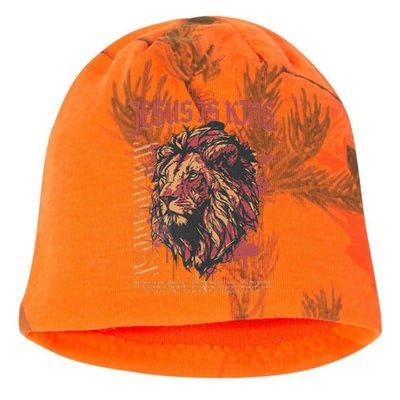 Jesus Is King Lion Christian Jesus Is King Lion Kati - Camo Knit Beanie