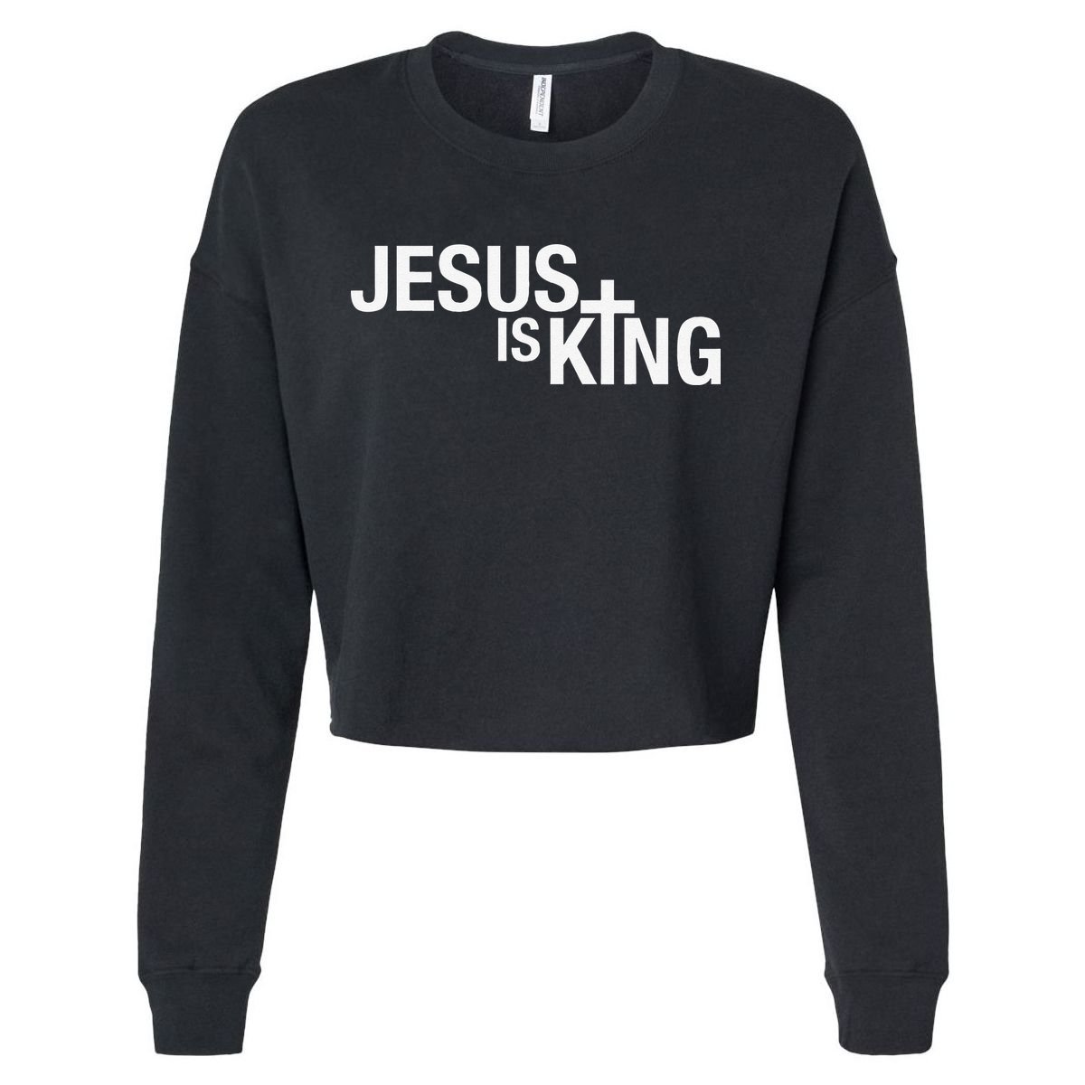 Jesus Is King Cropped Pullover Crew