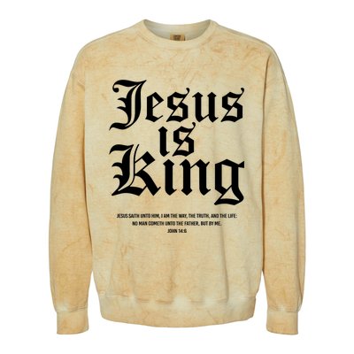 Jesus Is King Christian Faith Women Gifts Colorblast Crewneck Sweatshirt