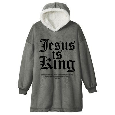Jesus Is King Christian Faith Women Gifts Hooded Wearable Blanket