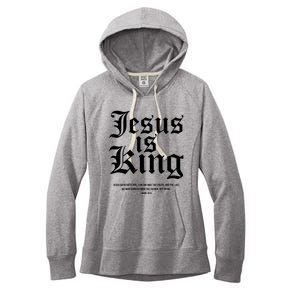 Jesus Is King Christian Faith Women Gifts Women's Fleece Hoodie