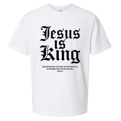 Jesus Is King Christian Faith Women Gifts Sueded Cloud Jersey T-Shirt